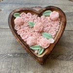 Wooden Heart Candle