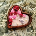Wooden Heart Candle - Image 3