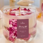 Flowery Gel Candle with Secret Message