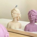 Closed Eye Lady Candle