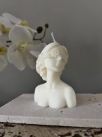Closed Eye Lady Candle - Image 3