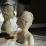 Closed Eye Lady Candle - Image 2