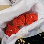 Heart Rose Flower Candle - Image 2